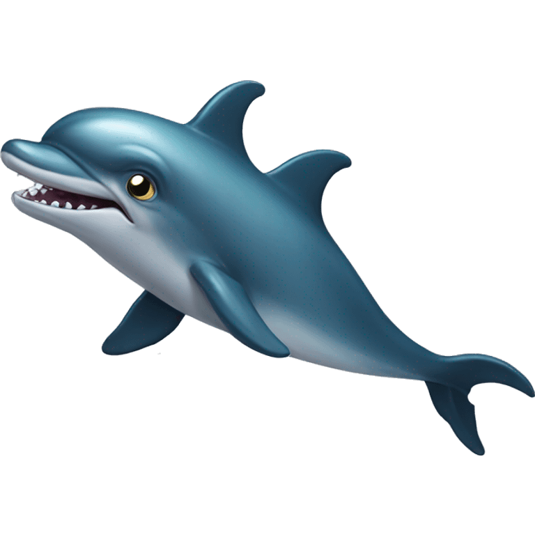 Horrifying looking dolphin emoji