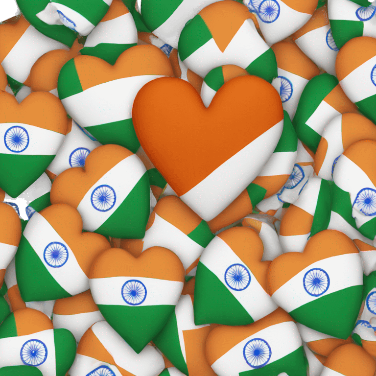 indian flag heart emoji