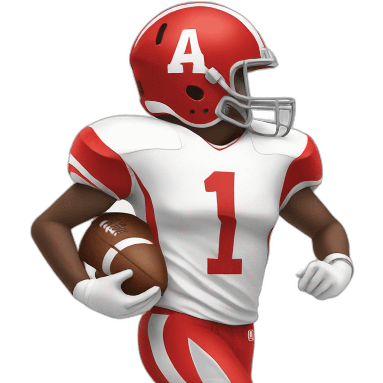 A football player in red and white emoji