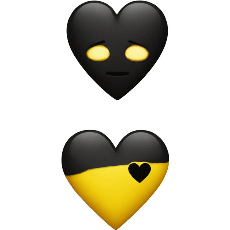 yellow black heart emoji