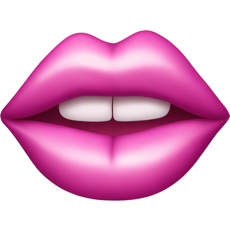 Pink kiss lips emoji