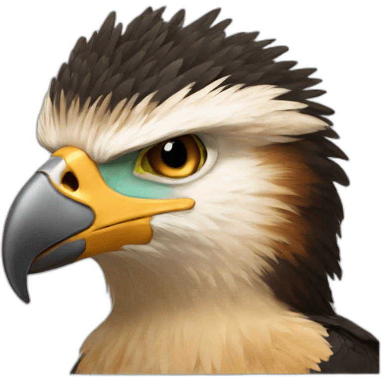 Crested caracara emoji