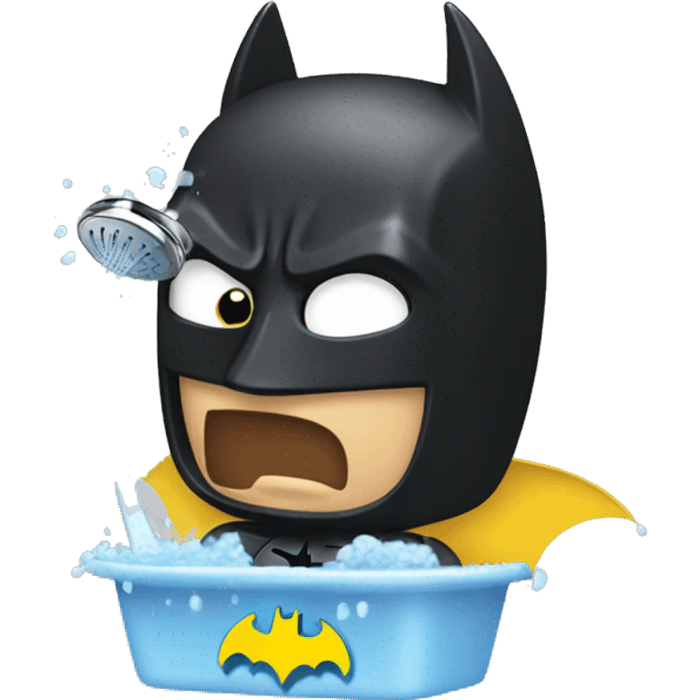 Batman taking a shower emoji