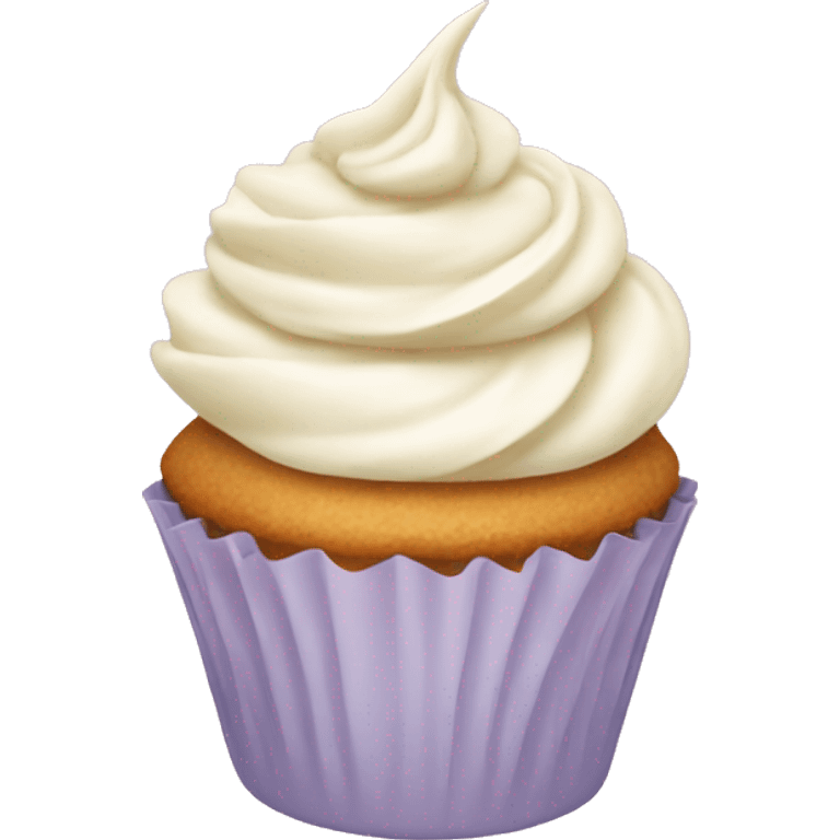 A vanilla cupcake emoji