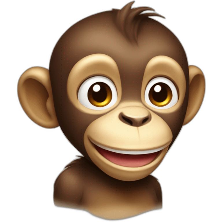 Cute Monkey smiling emoji