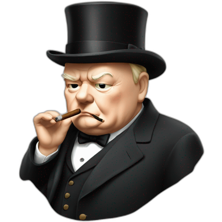 Churchill smoking a cigar emoji