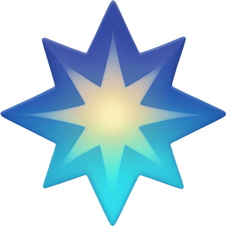 gradient blue north star emoji