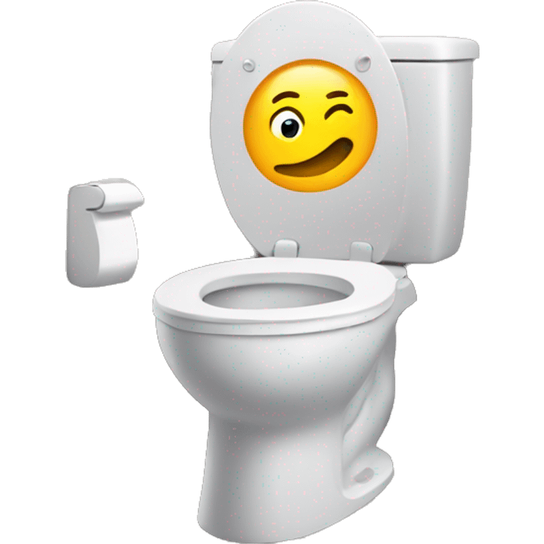 Using the toilet and the phone emoji