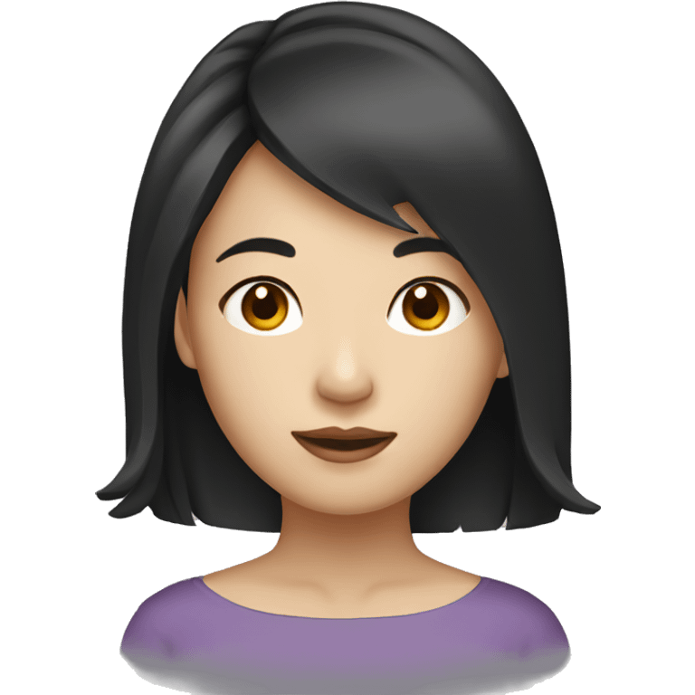 asian lady dark hair emoji