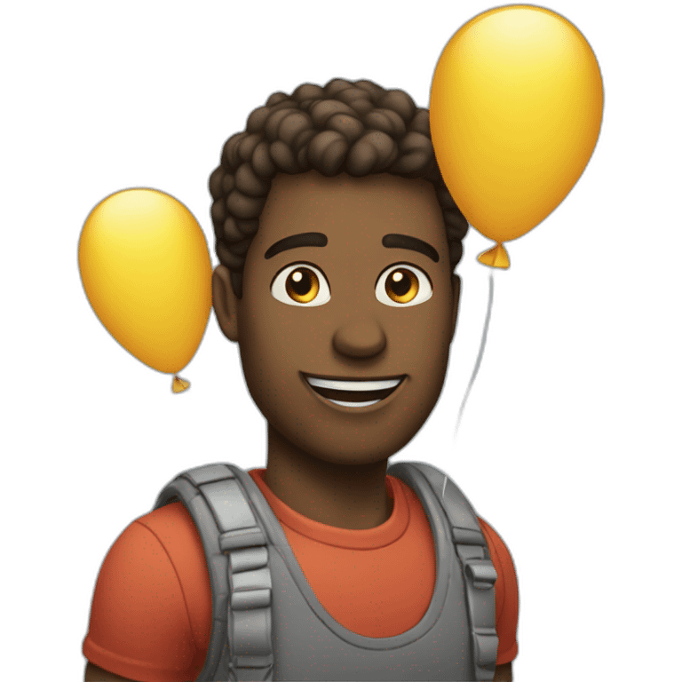 Chat surr un balons emoji