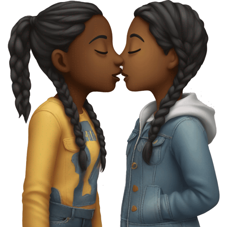 2 girls kiss emoji