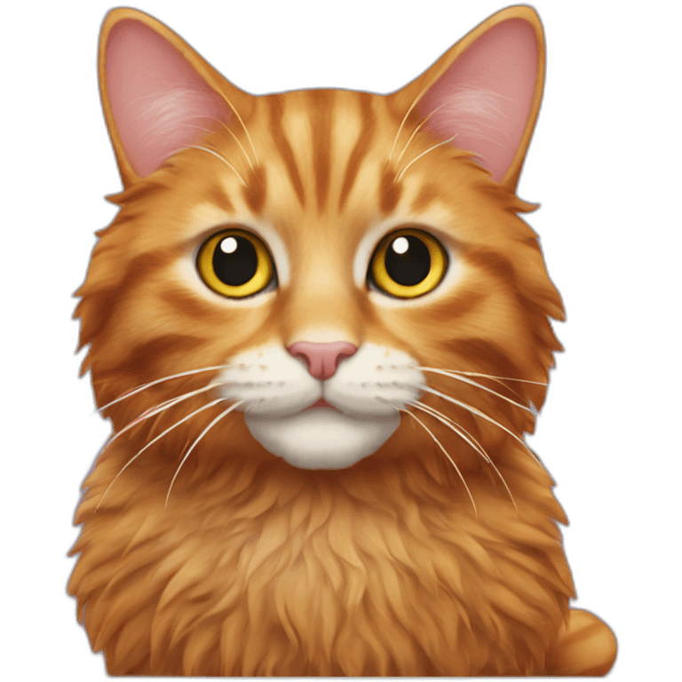 Fluffy ginger cat Jewish rabbi emoji