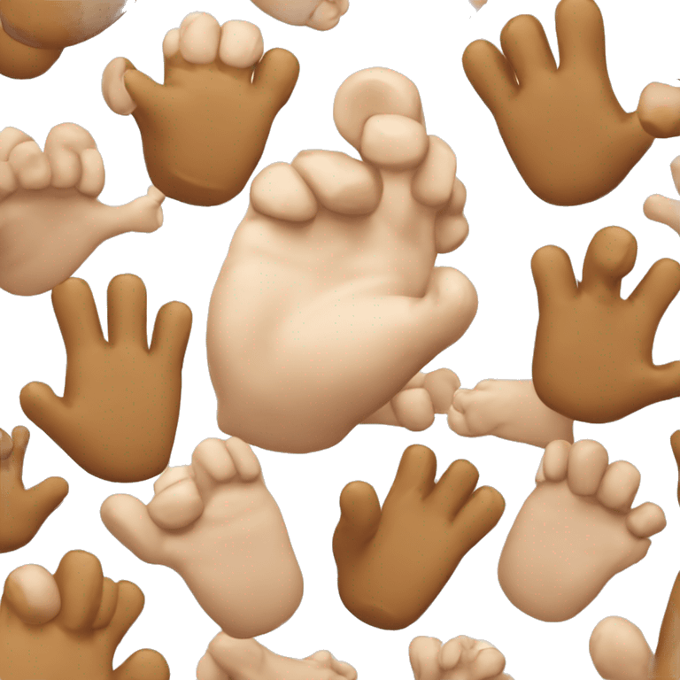 Main avec les doigts plié sauf le deuxième doigt  emoji