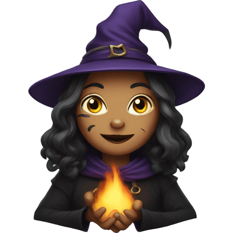 Cat witch emoji