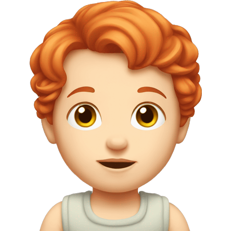 Red headed baby emoji