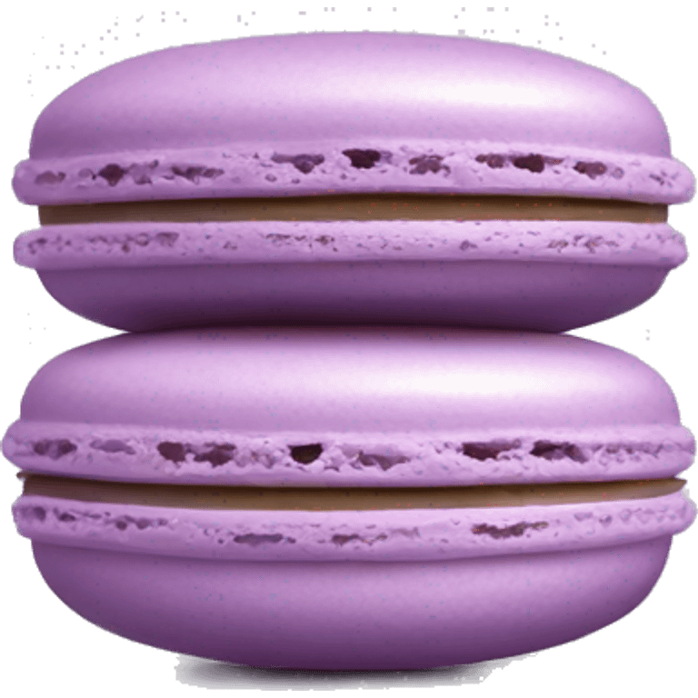 Realistic light purple macaron isolated emoji