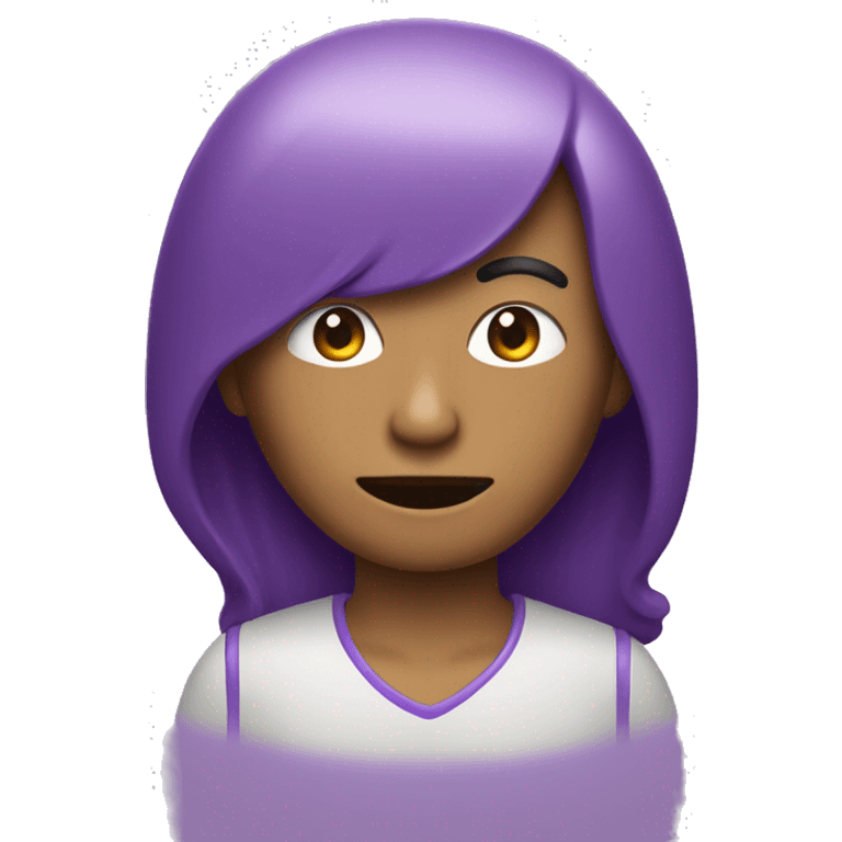 Saturno de color morado pastel emoji