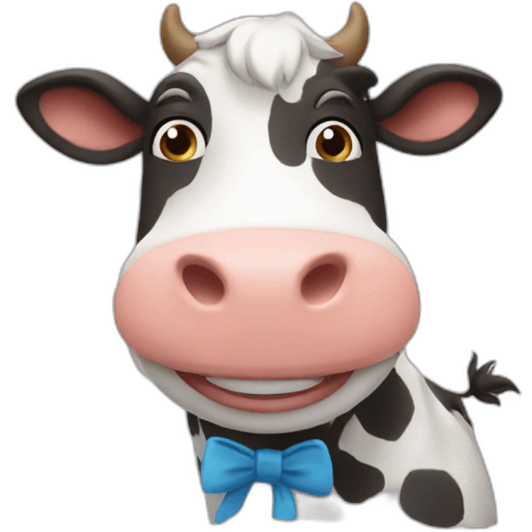 happy cow teacher emoji