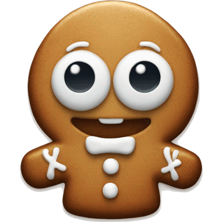 Cute gingerbread man emoji