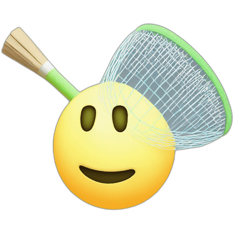 Glow in the dark badminton emoji