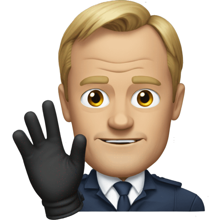 donald tusk wearing gloves emoji