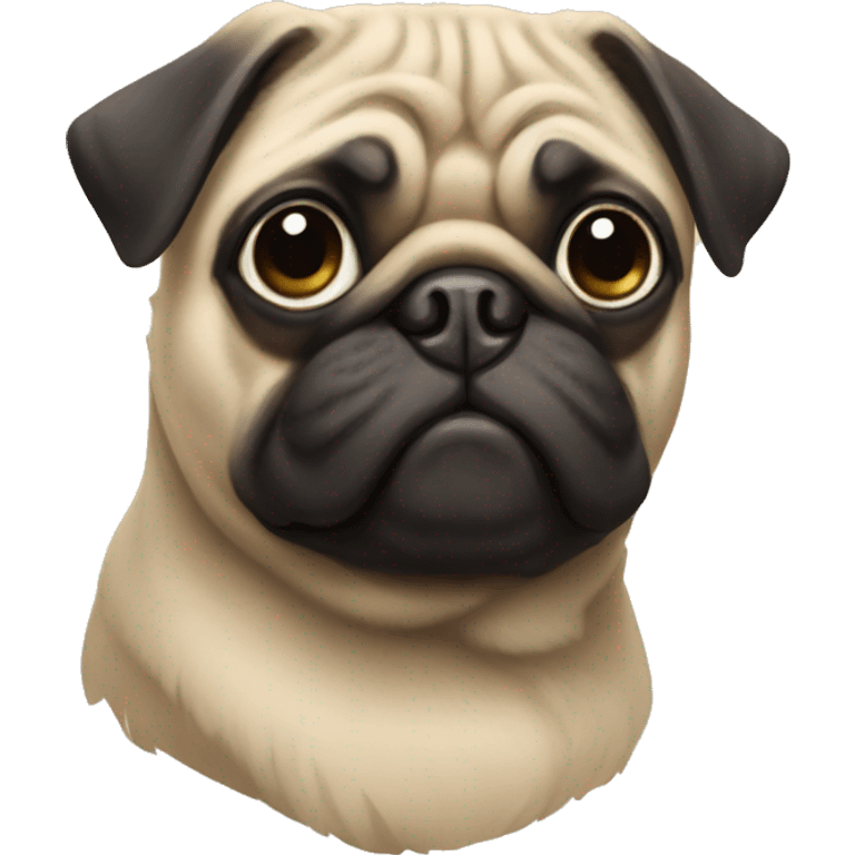 Pug en un pino emoji