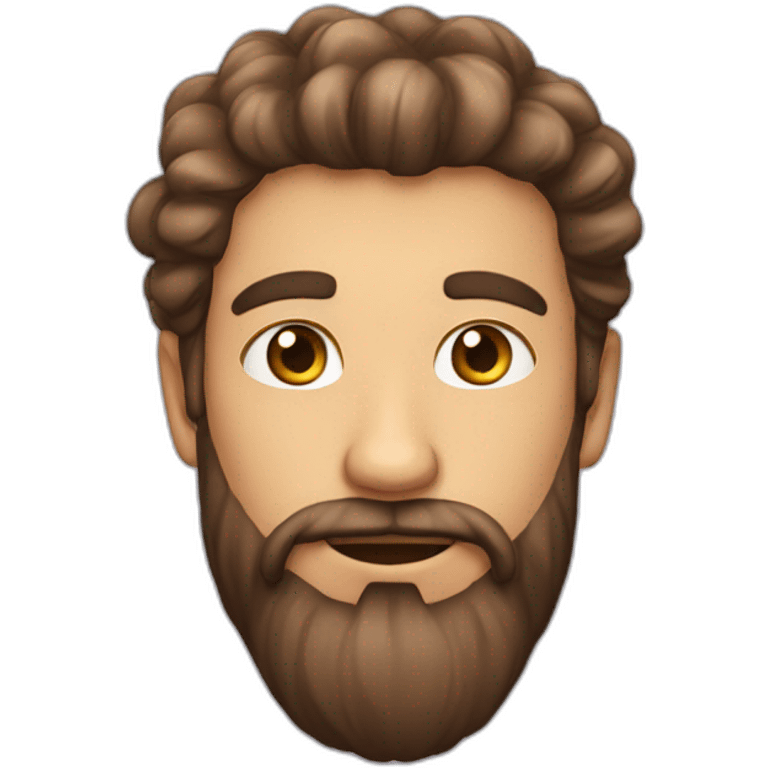 Homme avec barbe et cheveux longs emoji