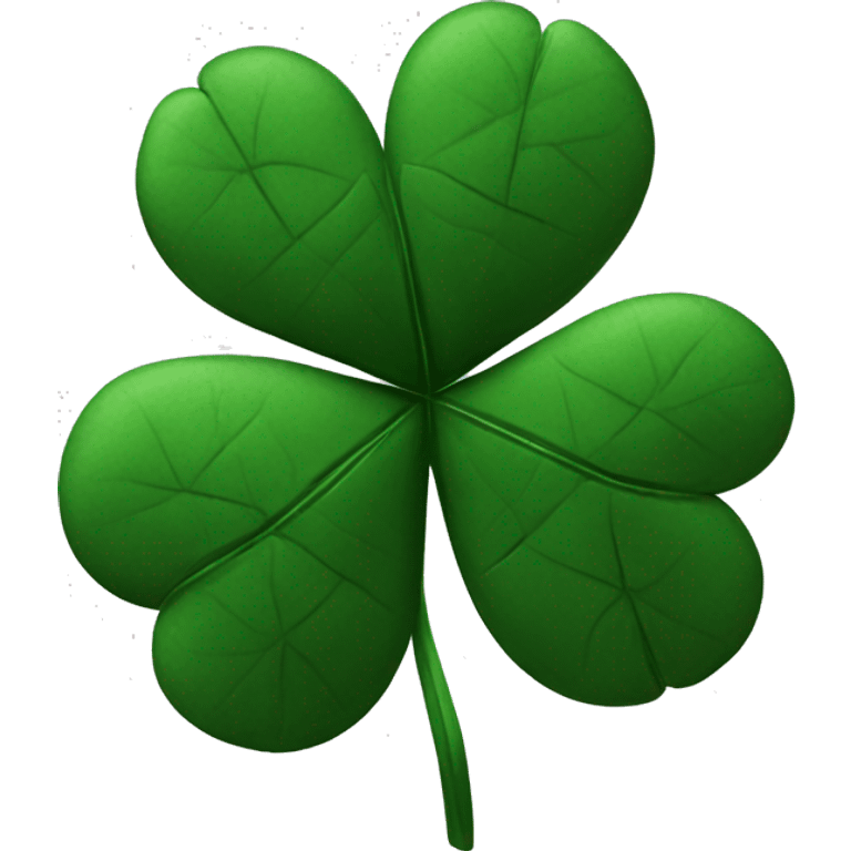 black five leaf clover emoji