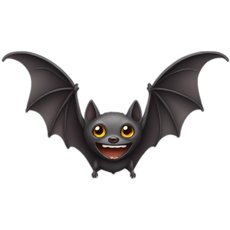 Bat flying emoji