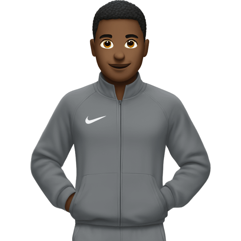 Nike tracksuit with a blank person emoji