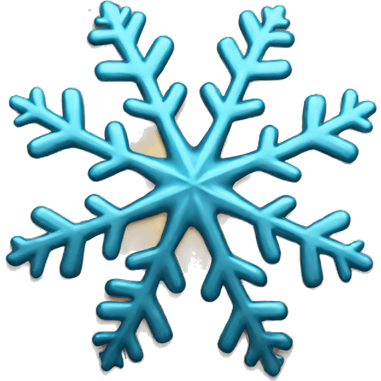 Realistic isolated bronze snowflake. emoji