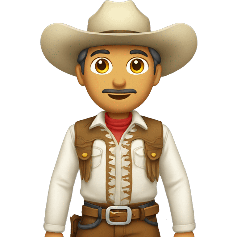 Vaquero con piel blanca  emoji