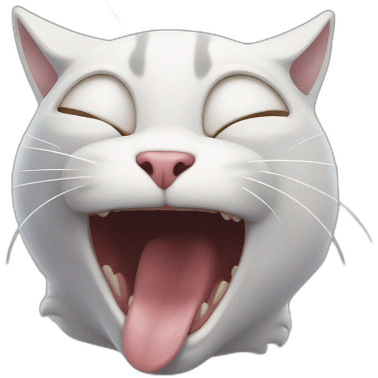 cat screaming at brain emoji