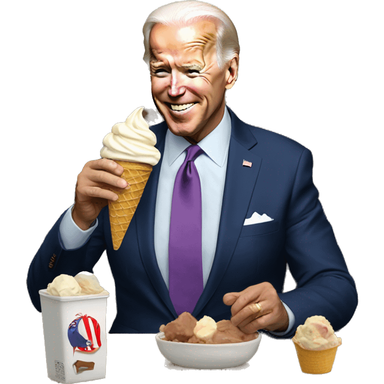 joe biden eating ice cream emoji