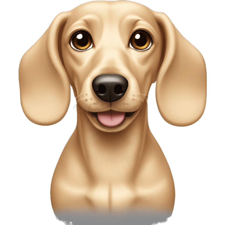 cream dachshund emoji