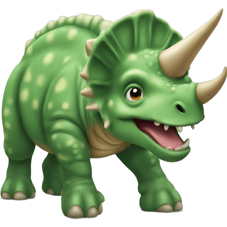 Triceratops with a pacificer emoji