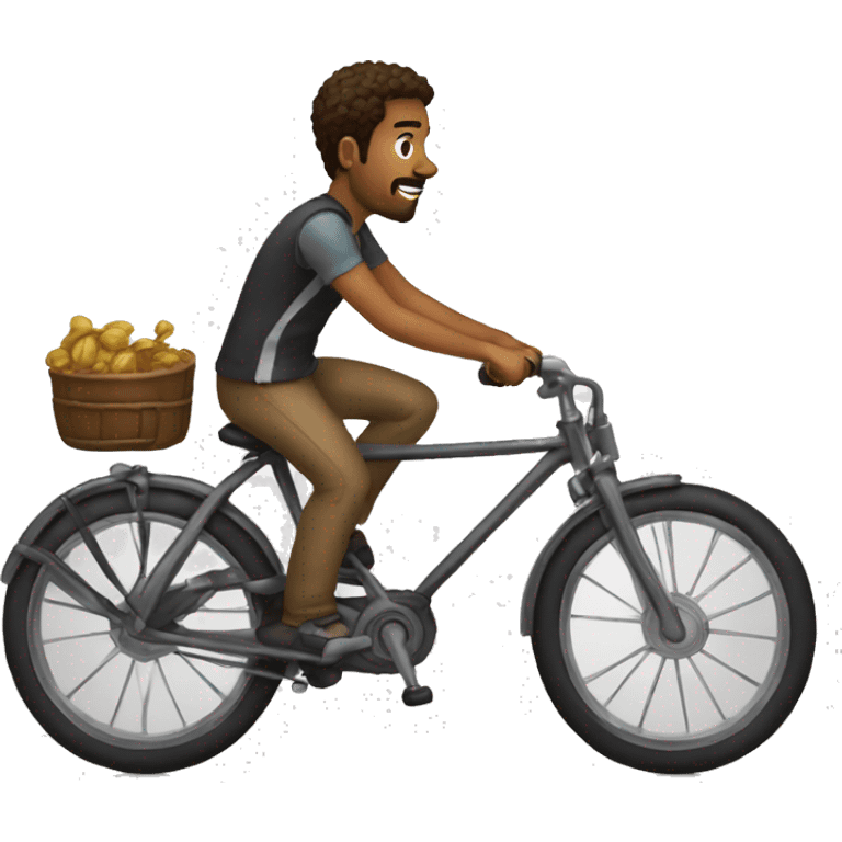 Caleb sur un velo emoji