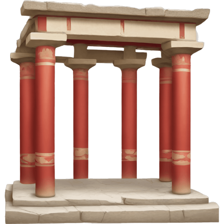 Knossos palace red columns emoji