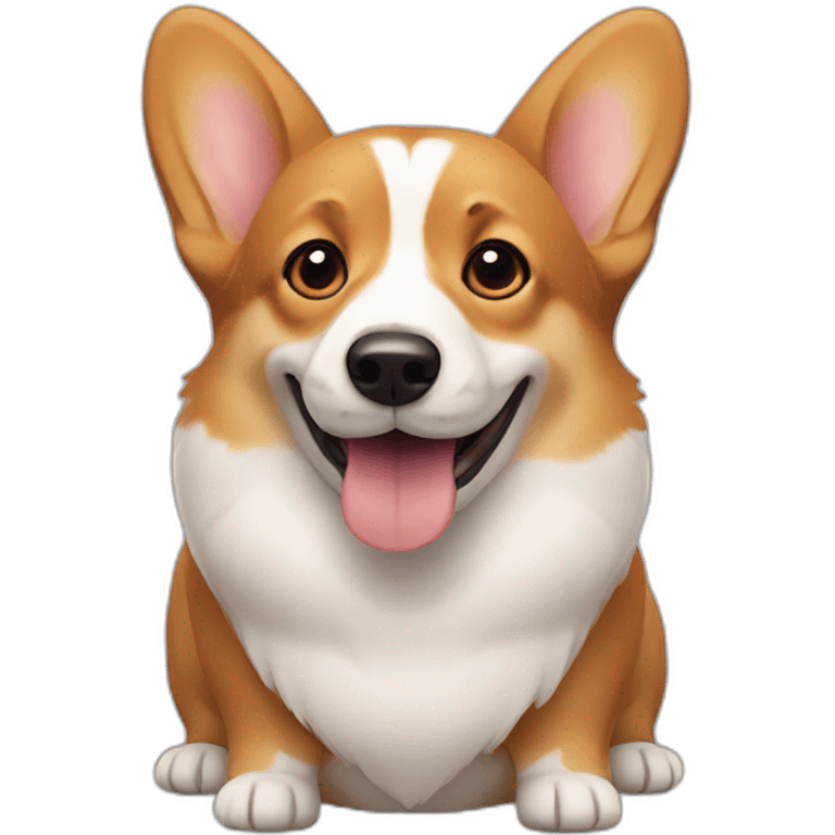 corgi with sausage emoji