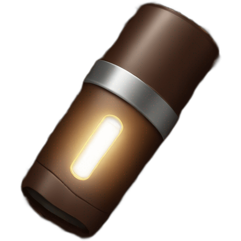 a flashlight made of coffee beans emoji