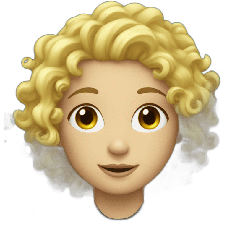 blonde curly haired scuba diver girl under water emoji