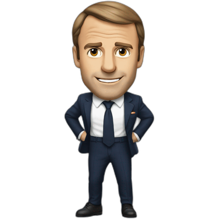 Macron pauvre qui fait le manche emoji