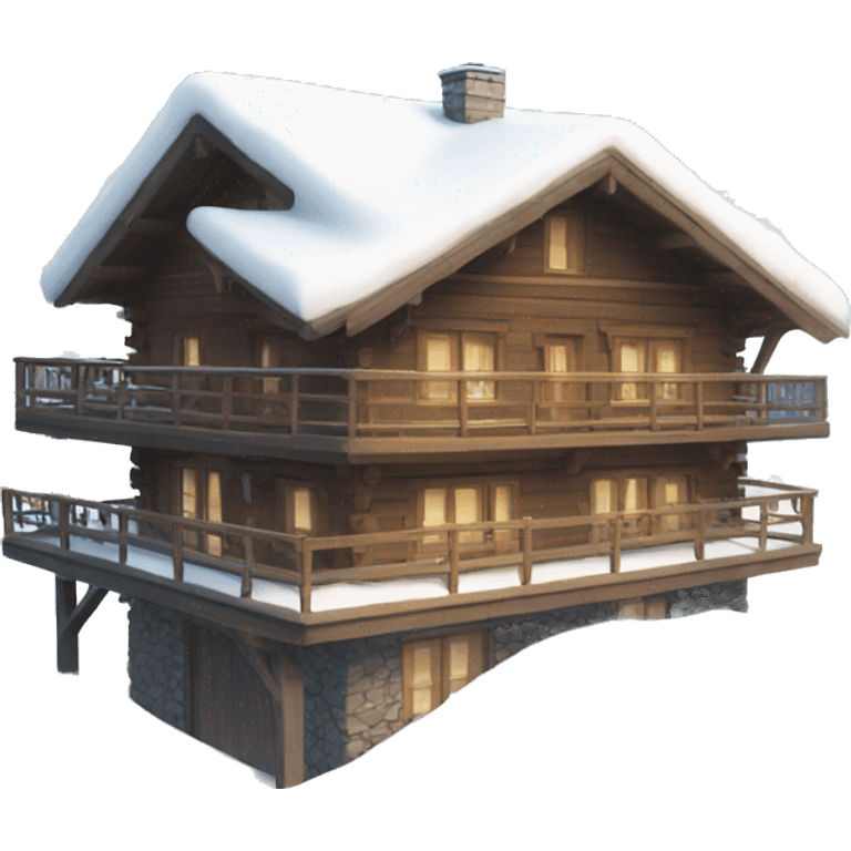 Chalet in the snow  emoji