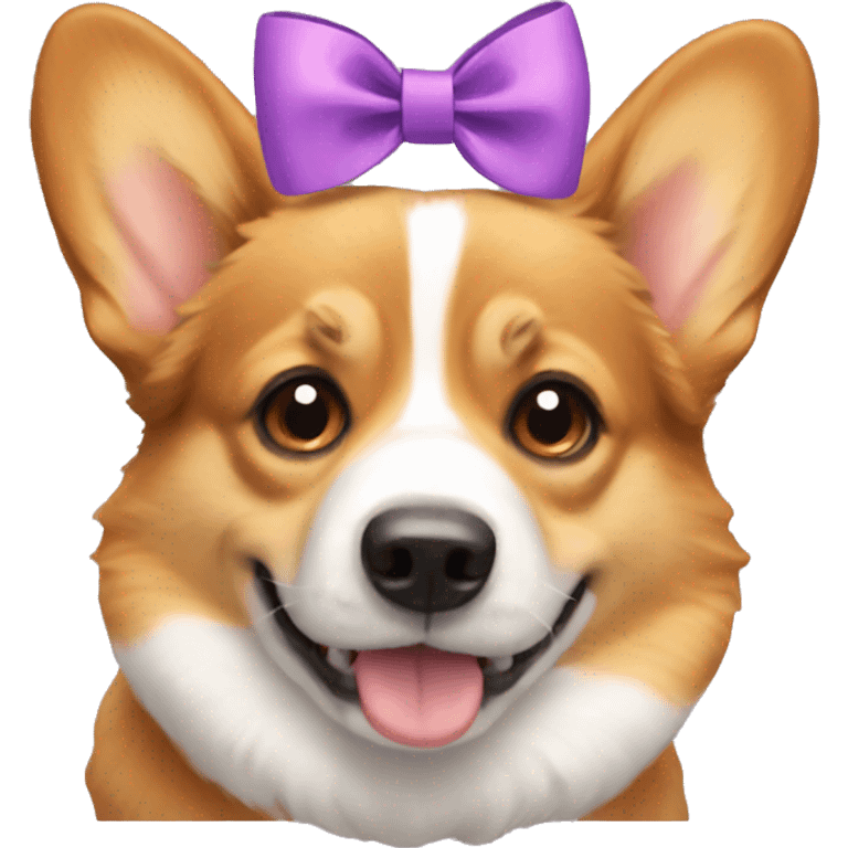 Corgi with bow emoji