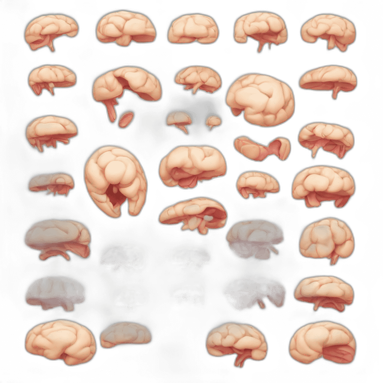 Un cerveau décomposé emoji