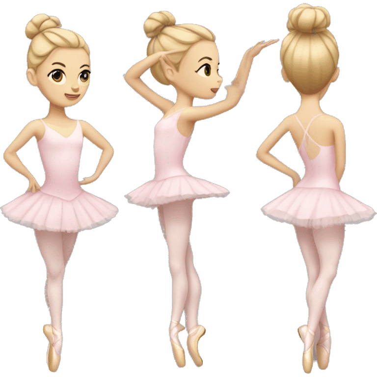 blonde ballerina on pointe with hair in a bun emoji