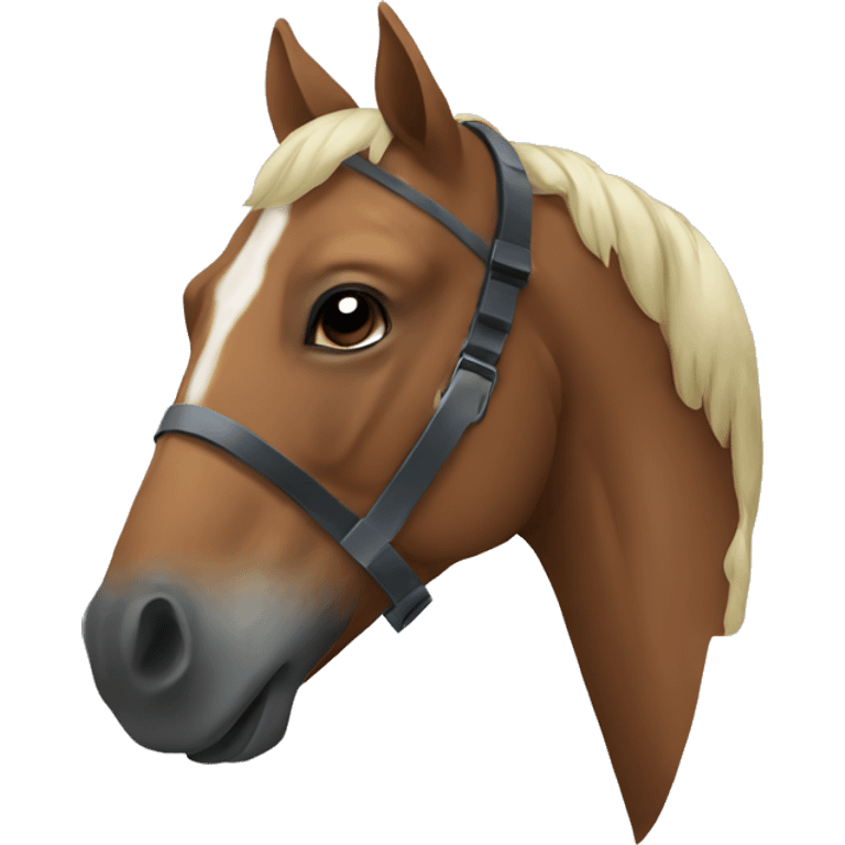 Horse with protection mask emoji