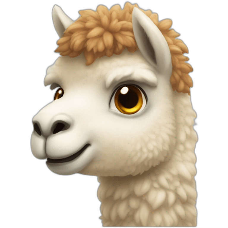 Mix of alpaca and dino emoji