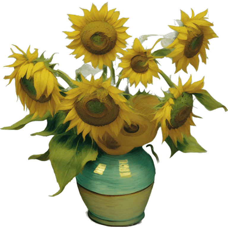 Van gogh sunflower painting  emoji