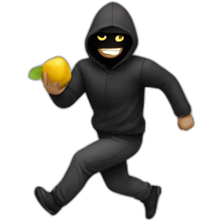 Thief running away emoji